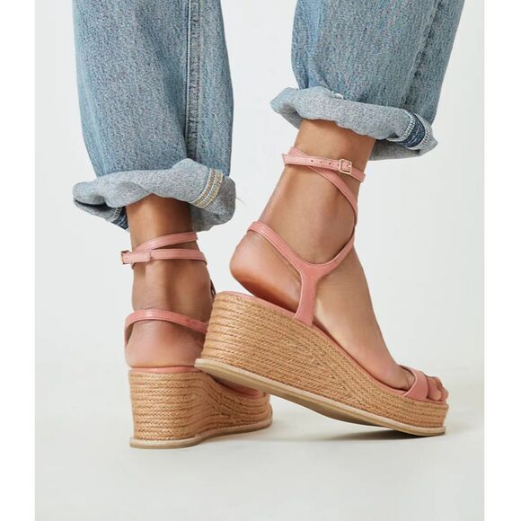 Paige Women's Jamie Platform Espadrille Sandal Pink Size 9 - Picture 3 of 10